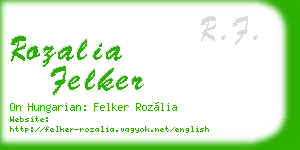 rozalia felker business card