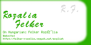 rozalia felker business card